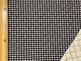 先染めチェックキルティング白×黒