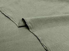 新・綿麻先染めワッシャー無地ライトカーキ