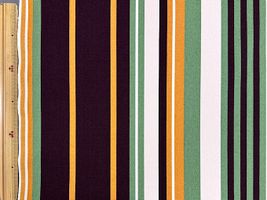 マルチカラーの11号帆布プリント「ストライプ」オレンジ系