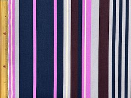 マルチカラーの11号帆布プリント「ストライプ」ピンク系