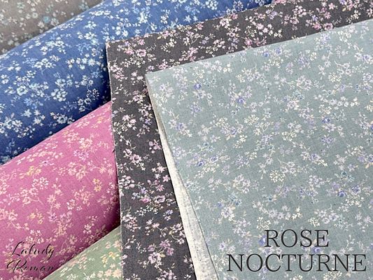 Luludy Roman スケアプリント「ローズノクターン」