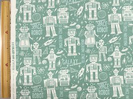 moda シーチングプリント「SPACE ROBOT」NEPTUNE