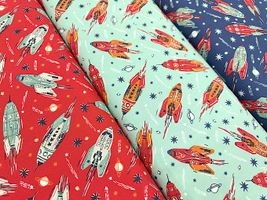 moda シーチングプリント「VINTAGE ROCKETS」_拡大イメージ