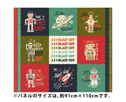 moda シーチングパネルプリント「SPACE SQUARE PANEL」マルチ