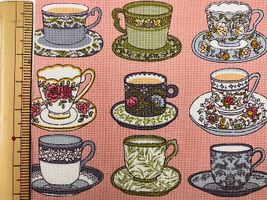 シーチングプリント アールヌーヴォー・シンフォニー「Tea cup」_拡大イメージ