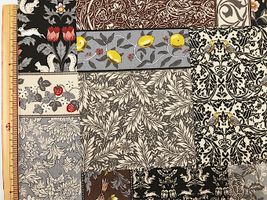 シーチングプリント アールヌーヴォー・シンフォニー「Patchwork」ブラック系