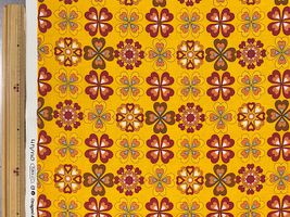 シーチングプリント un/no「Four leaf clover」イエロー