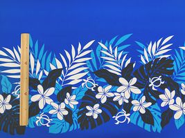 T/Cハワイアンプリント「タートルボーダー」ブルー