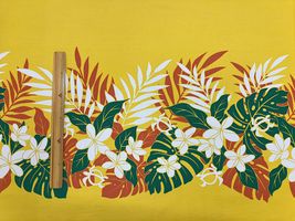 T/Cハワイアンプリント「タートルボーダー」イエロー