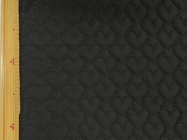 上品なハートの模様のキルティング「Heart Quilting」ブラック