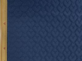 上品なハートの模様のキルティング「Heart Quilting」ネイビー