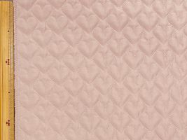 上品なハートの模様のキルティング「Heart Quilting」スモークピンク