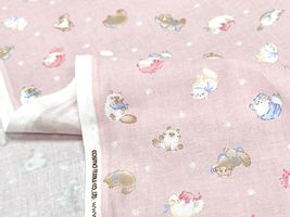 ふんわり子猫のシーチングプリント_拡大イメージ