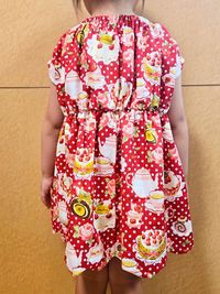 シーチングプリント un/no「水玉＆ケーキのティーパーティー」_拡大イメージ