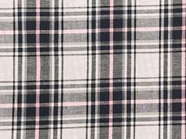 【現品限り特価】Exclusive Collection リネン混テンセルコットンチェックグレー系×ピンク