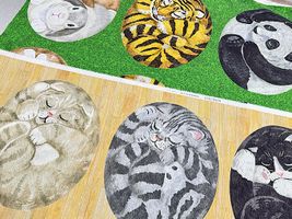 コッカ 丸まる動物のシーチングパネルプリント_拡大イメージ