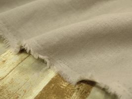 フレンチカラーのソフトなハーフリネン無地 「シュクレ」くすみグレー