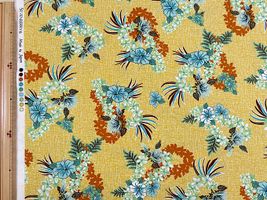 南国ブロードプリント「ハイビスカス・レイ」イエロー