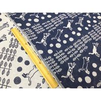 Exclusive Collection 播州織ダブルガーゼジャカード猫と葉っぱ