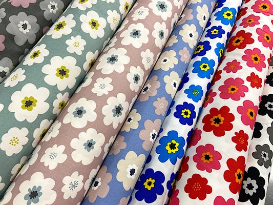 オックスプリント 北欧調のポップフラワー2