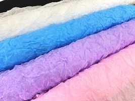 ワッシャー加工のシャイニーオーガンジー_拡大イメージ