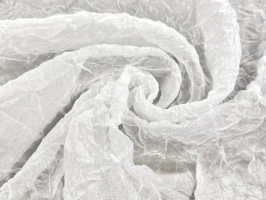 ワッシャー加工のシャイニーオーガンジー