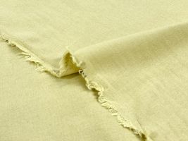 新・綿麻先染めワッシャー無地パステルイエロー