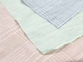 【現品限り特価】ペールカラーの新潟県産綿麻先染チェック_拡大イメージ