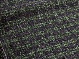 Exclusive Collection 3つ杢チェックコットンツイード緑×ネイビー