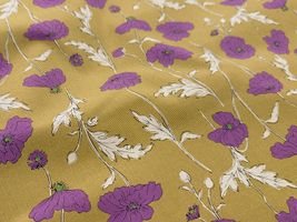 Exclusive Collection コーデュロイプリント「ノーブル・フラワー」イエローベージュ系