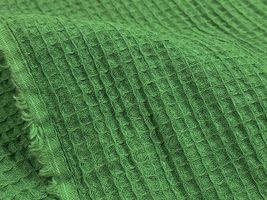 Exclusive Collection 綿麻ワッフルワッシャー緑