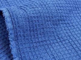 Exclusive Collection 綿麻ワッフルワッシャー青