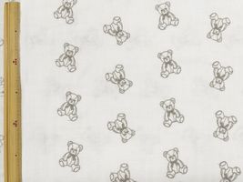大塚屋オリジナル刺しゅう「My Teddy Bear」オフホワイトのダブルガーゼ_拡大イメージ