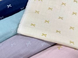 コットンこばやし ラメリボンのダブルガーゼ_拡大イメージ