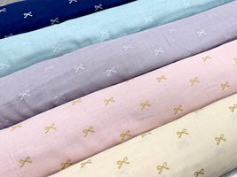 コットンこばやし ラメリボンのダブルガーゼ_拡大イメージ