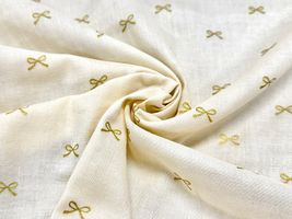 コットンこばやし ラメリボンのダブルガーゼ_拡大イメージ