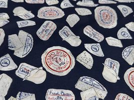 Exclusive Collection フレッシュチーズの60ローンプリントネイビー