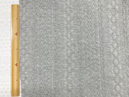 アラン風ロービングジャカードニットライトグレー