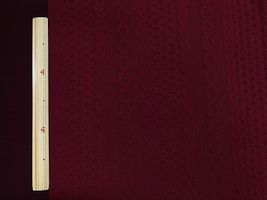 アラン風ロービングジャカードニットボルドー