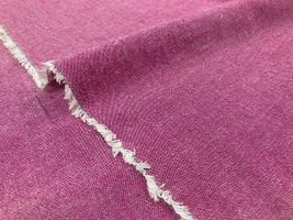 先染めワッシャー エコシャンブレー無地濃ピンク