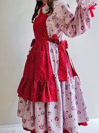 青木美沙子×クラシカルモダン 広幅ポリエステルプリント「ラビットチェリー」_拡大イメージ