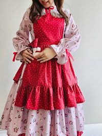 青木美沙子×クラシカルモダン 広幅ポリエステルプリント「ラビットチェリー」_拡大イメージ