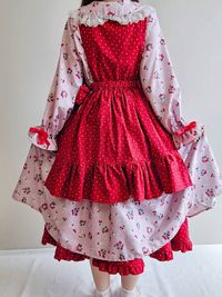 青木美沙子×クラシカルモダン 広幅ポリエステルプリント「ラビットチェリー」_拡大イメージ