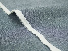 先染めワッシャー エコシャンブレー無地ネイビー