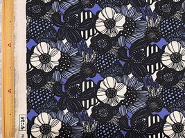 コットンこばやし 北欧調アートフラワーコットンキャンバスプリントブルーベリー