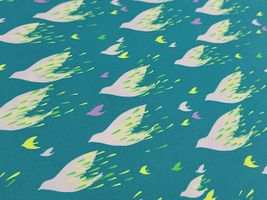 NEON羽ばたく鳥のオックスプリントエメラルド
