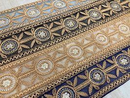 【継ぎ目が含まれる場合あり】インド製刺繍リボンレース「レリーフ」_拡大イメージ