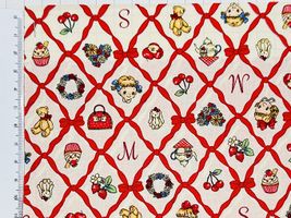 QUILT GATE「マーガレット＆ソフィ8」レッド×オフ白