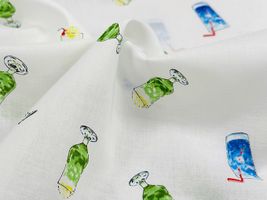 my piece of fabric クリームソーダの60ローンプリントオフ白