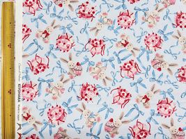 オックスプリント クラシカルモダン2025 ラビットリボンライトブルー